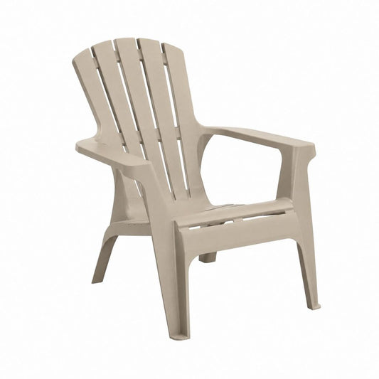 Adirondack Gartenstuhl Taupe aus Polypropylen geschwungen 79 x 83 x 92 cm