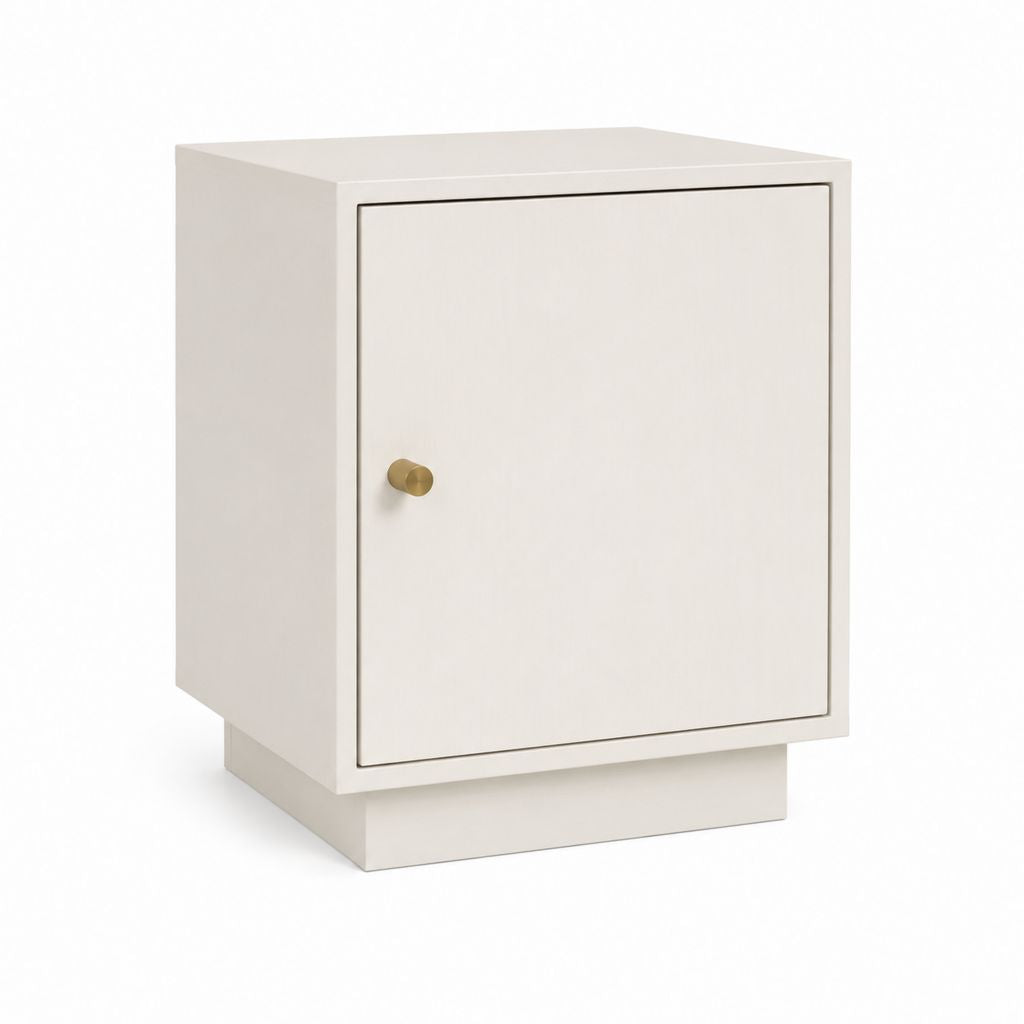 Nachttisch mit Tür Weiß MDF rechteckig 40 x 35 x 55 cm