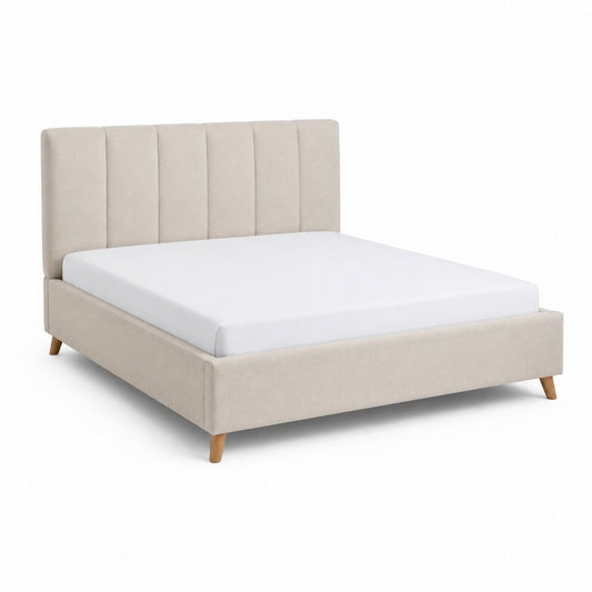 Stauraumbett Beige Polyester Rechteckig Liegefläche 160 x 200 cm